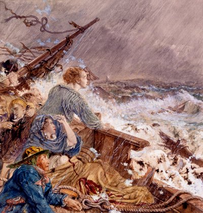 Grace Darling and her Father Saving the Shipwrecked Crew, Sept 7, 1838 by William Bell Scott